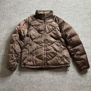 The North Face Aconcagua Puffer Jacket Women's XL Brown 550 Goose Down‎ Coat